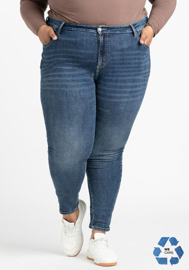 Women's Plus 2 Tone Stitch Skinny Jean