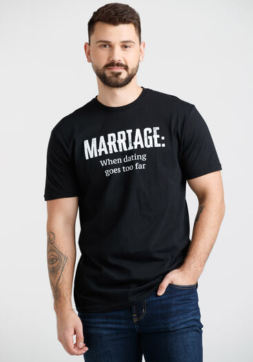 Men's Marriage Tee, BLACK