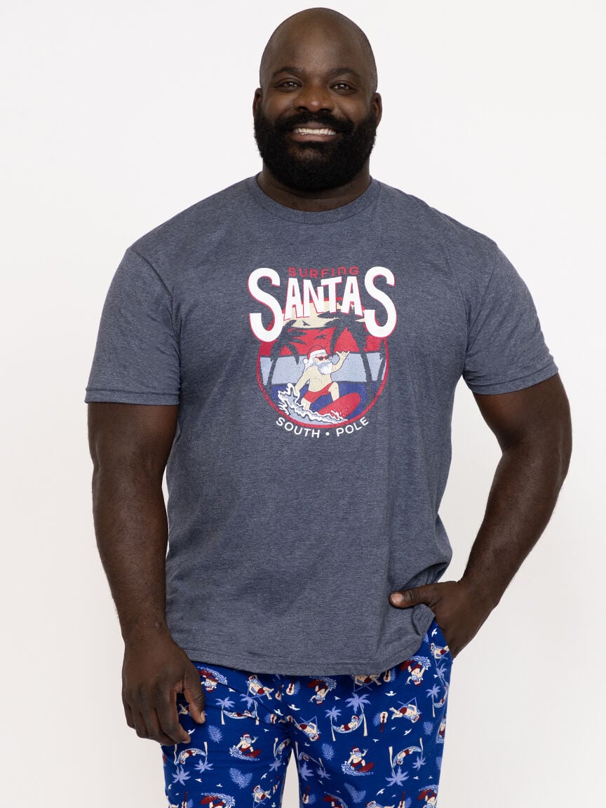 Men's Surfing Santa Tee