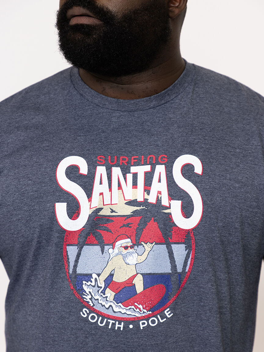 Men's Surfing Santa Tee