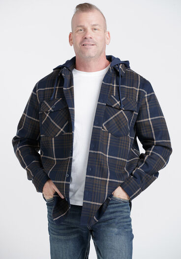 Men's Flannel Workshirt, BROWN