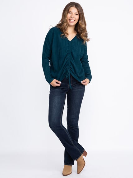 Women's Ruched Front Rib Top Image 3