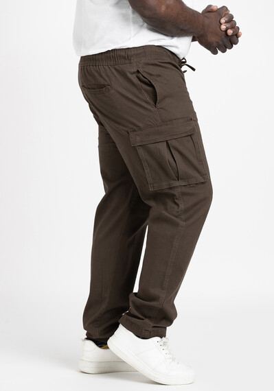Men's Brown Cargo Twill Sneaker Pant Image 3