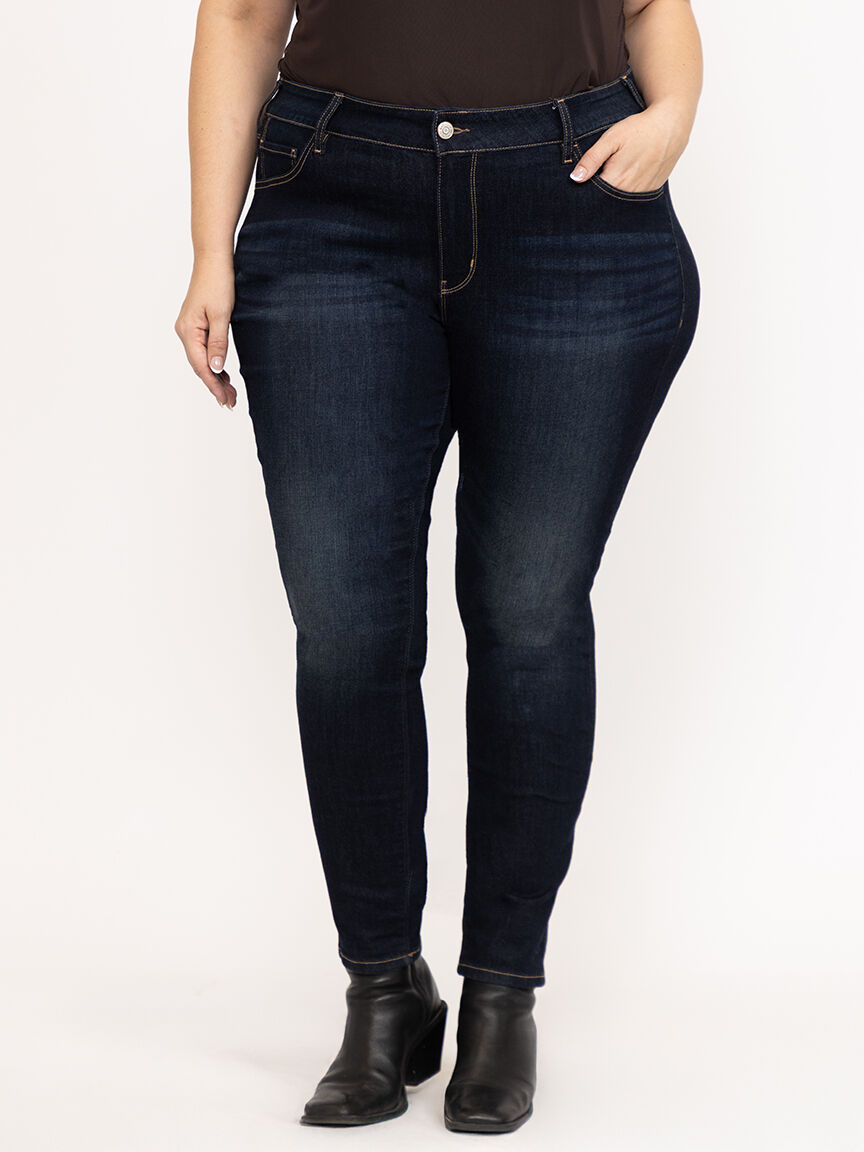Women's Plus Dark Wash Skinny Jeans