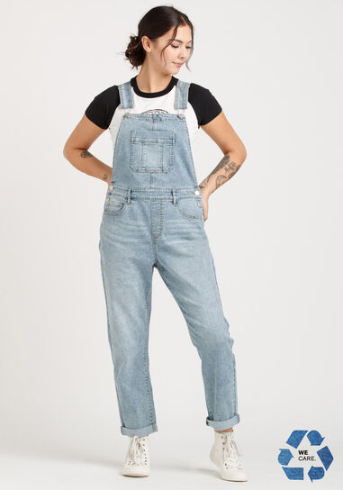 Women's Slouchy Cuffed Overall Jeans