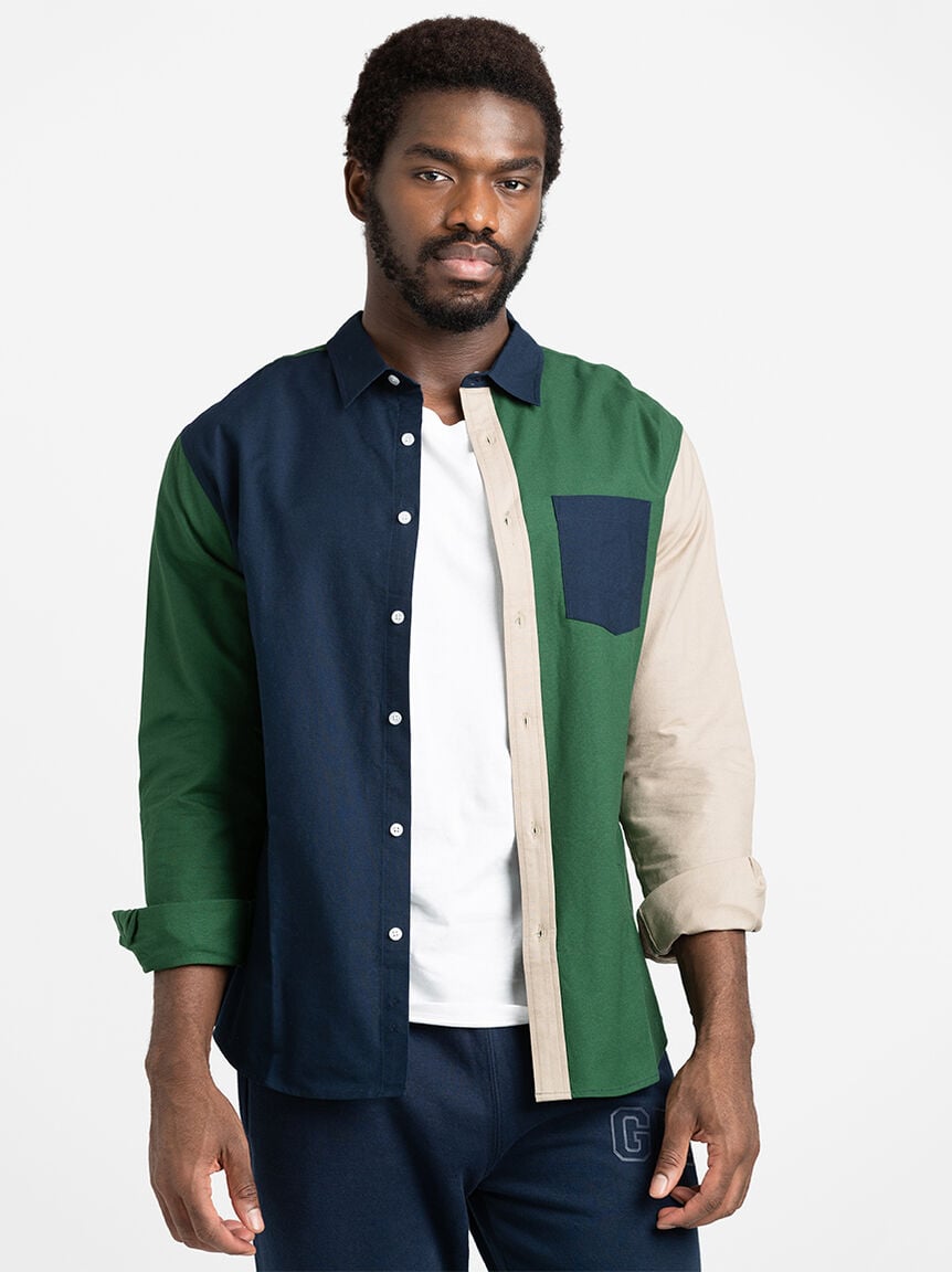 men's color block dress shirt Color block shirt - Men