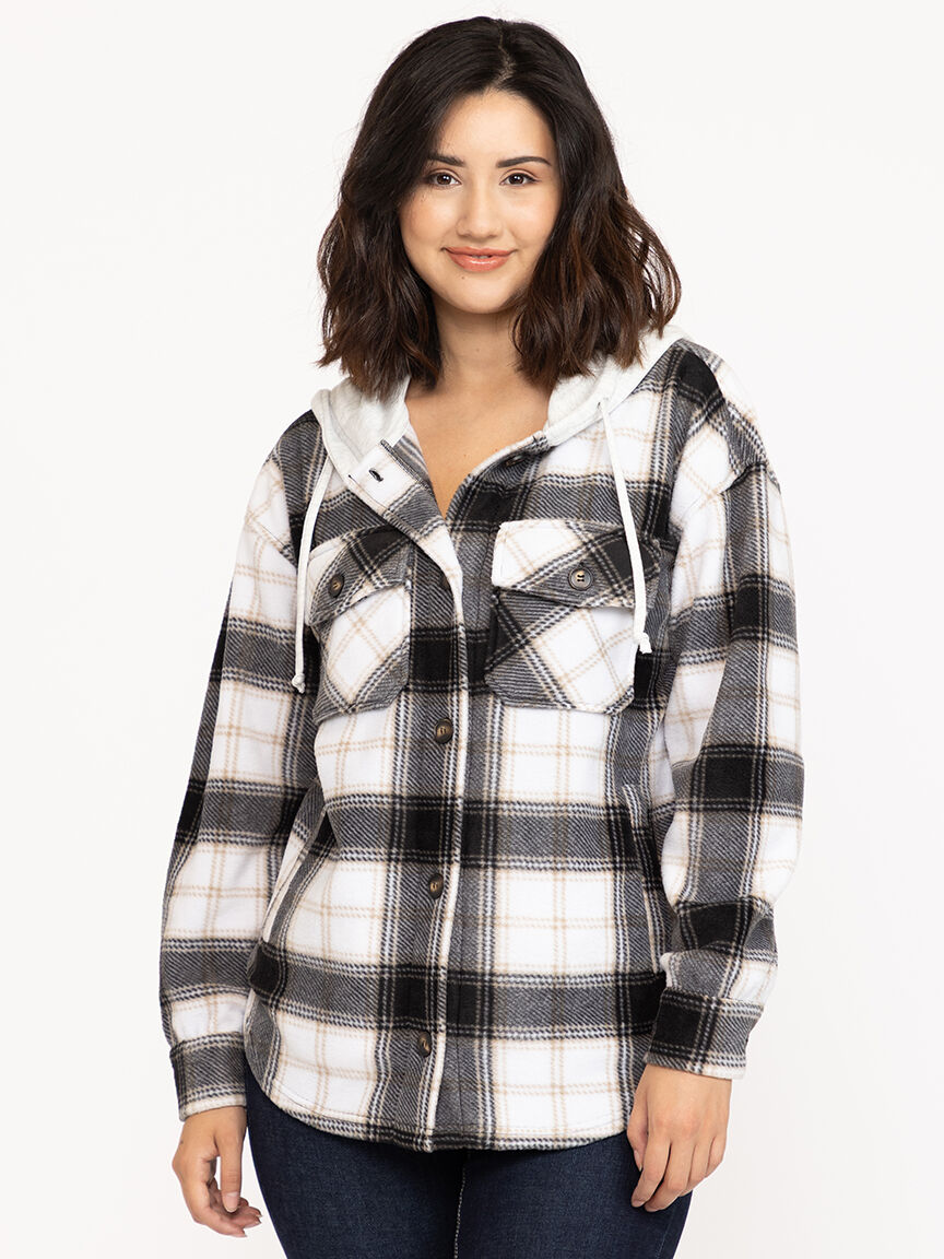 Women's Polar Fleece Plaid Shirt
