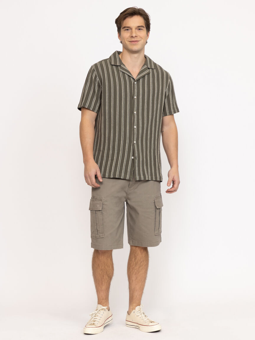 Men's Textured Stripe Shirt