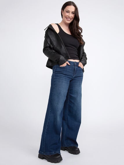 Women's Low Rise Wide Leg Jeans Image 1