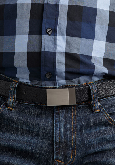 Men's Black Pebble Reversible Belt Image 1
