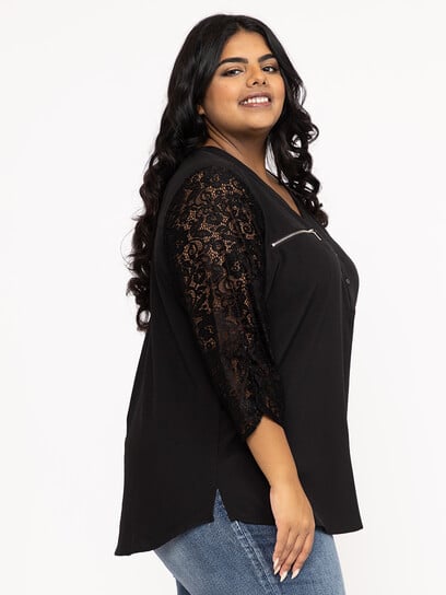 Women's Lace Sleeve Blouse Women's Lace Sleeve Blouse