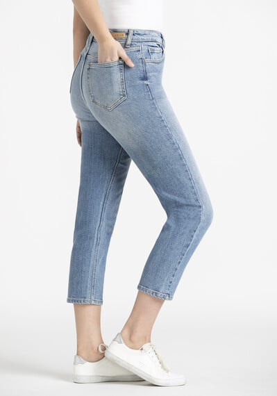 Women's High Rise Crop Straight Jeans Image 3