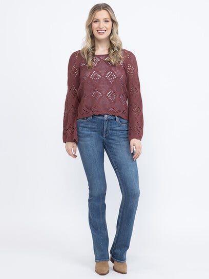 Women's Pointelle Sweater Women's Pointelle Sweater