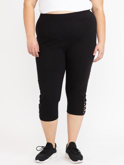Women's Mesh Insert Capri Legging Women's Mesh Insert Capri Legging