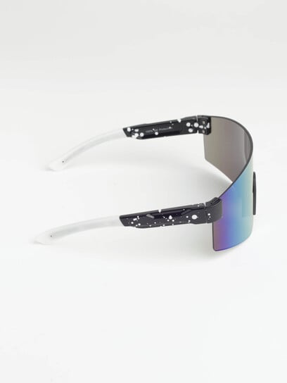 Men's Splatter Frame Sport Sunglasses
