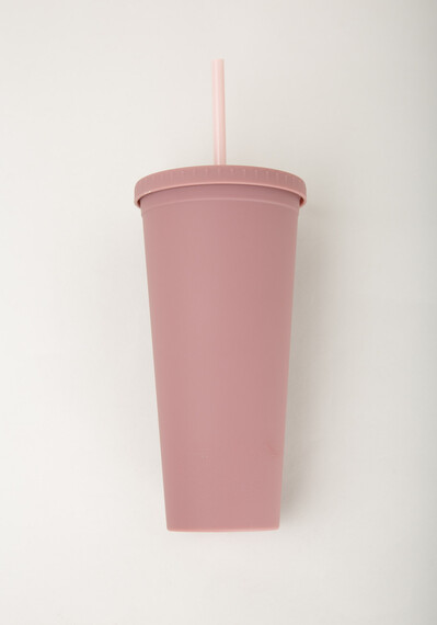 Mauve Rubber Coated Tumbler Mauve Rubber Coated Tumbler Image 1