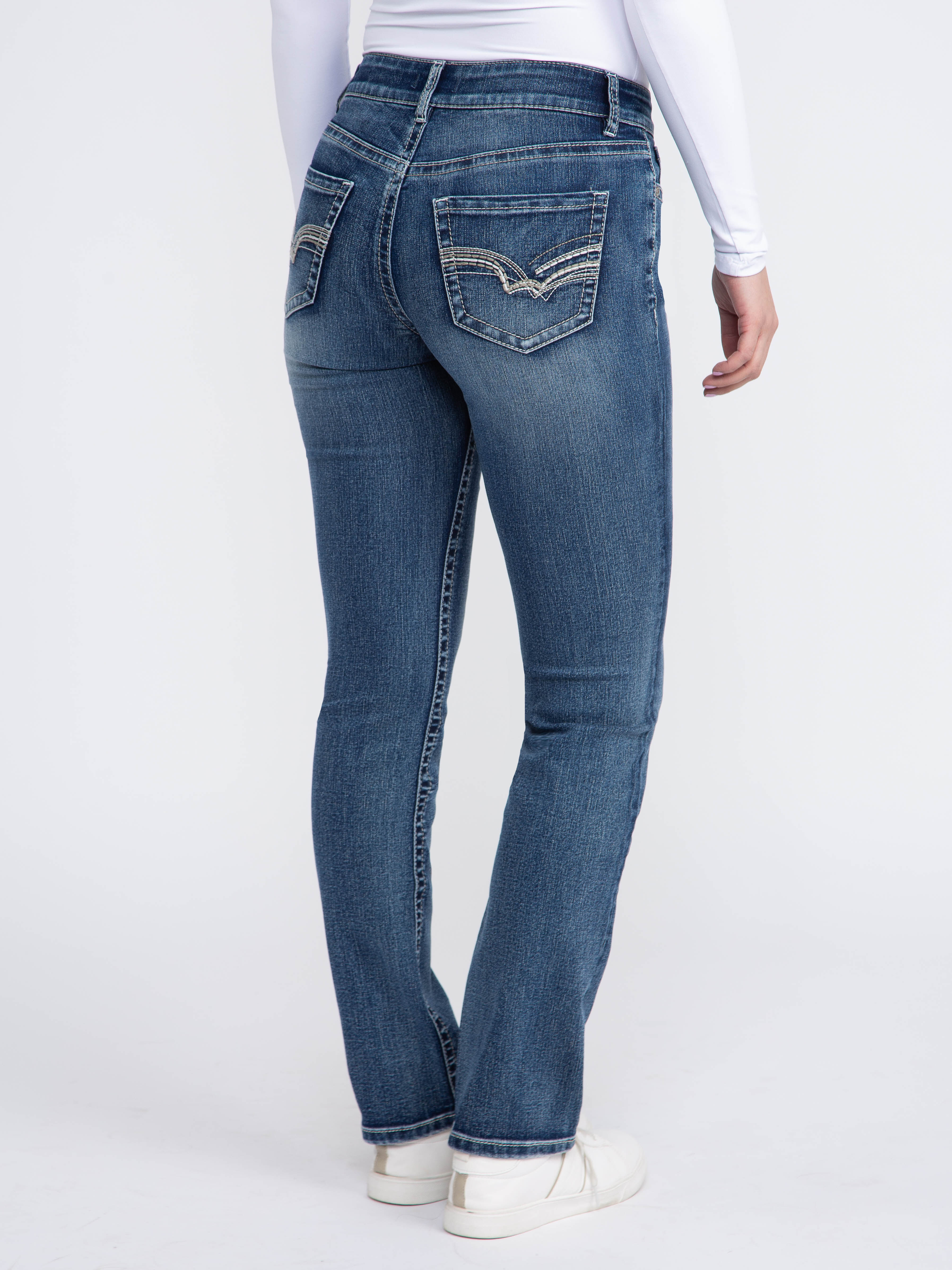 Women's Medium Wash Straight Jeans Warehouse One
