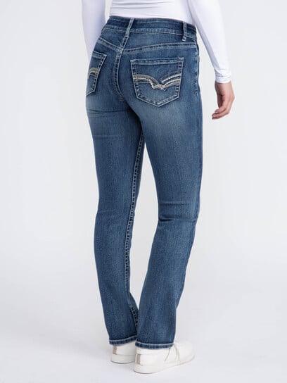 Women's Medium Wash Straight Jeans Women's Medium Wash Straight Jeans