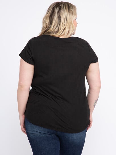 Women's Ruched Cap Sleeve Tee