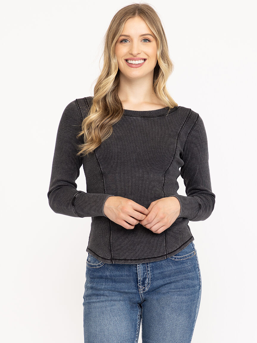 Women's Washed Long Sleeve Tee