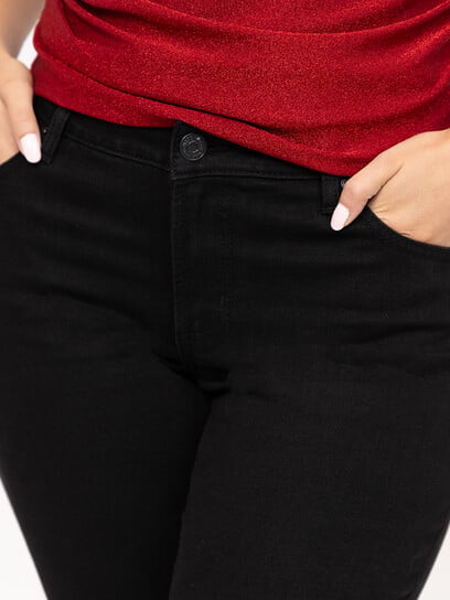 Women's Embellished Black Straight Leg Jeans Women's Embellished Black Straight Leg Jeans
