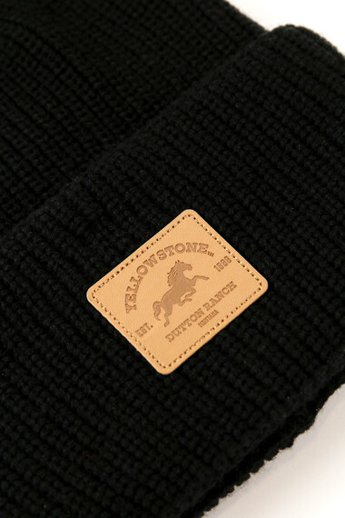 Yellowstone Rib Knit Patch Beanie Image 5