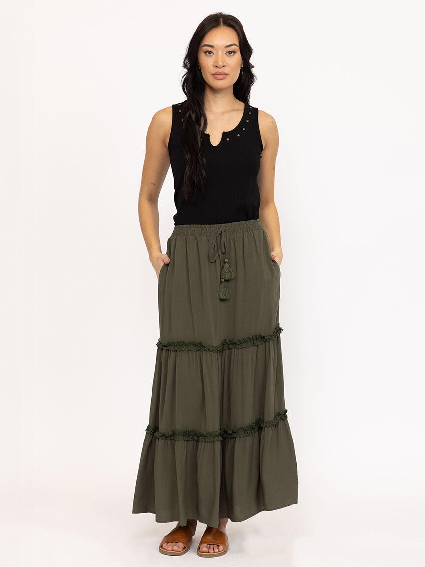 Women's Tiered Maxi Skirt