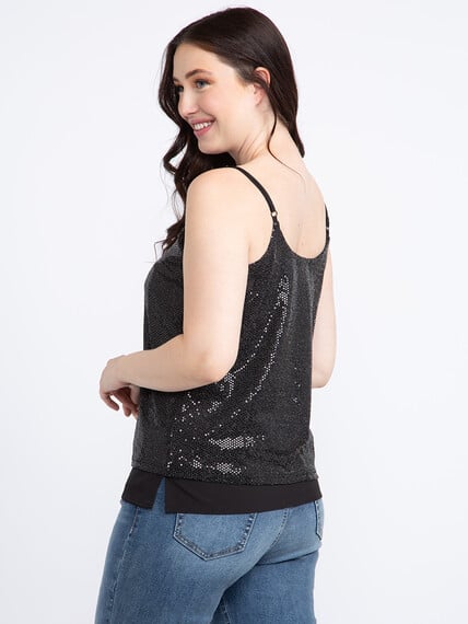 Women's Sequin Strappy Tank Image 4