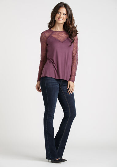 Women's Lace Sleeve Top