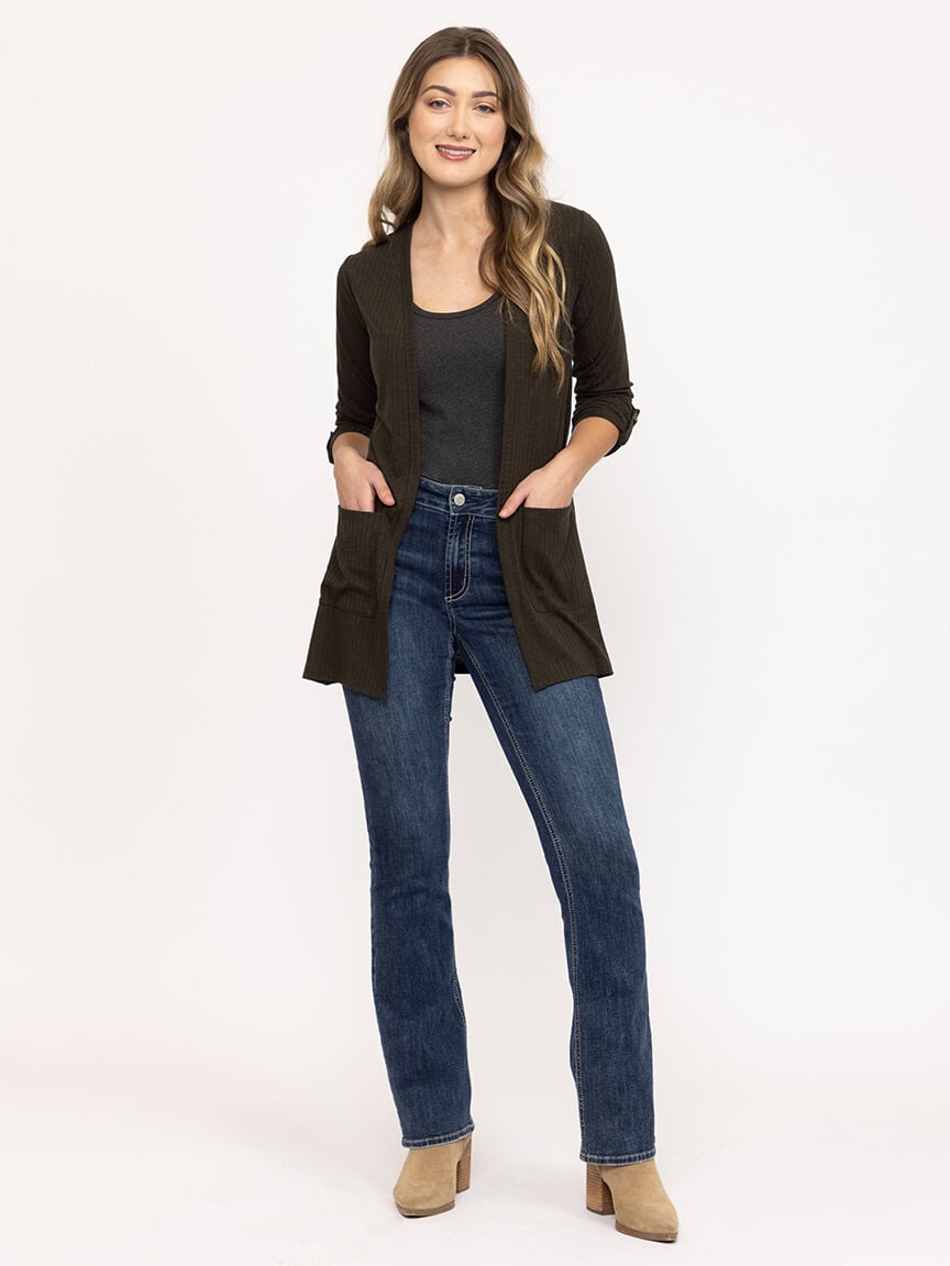 Women's Ribbed Cardigan