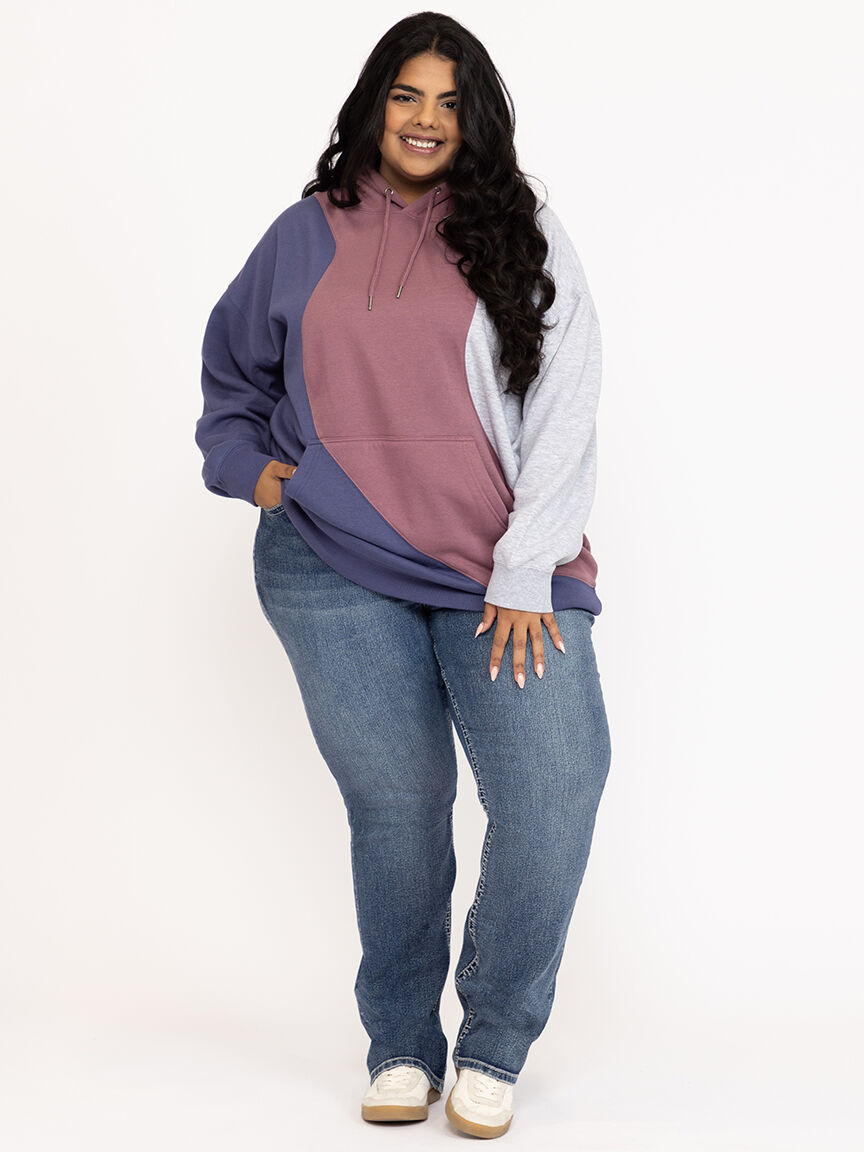 Women's Swirl Colour Block Hoodie