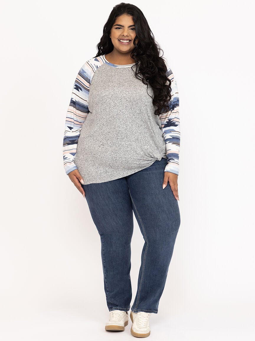 Women's Geo Twist Hem Top