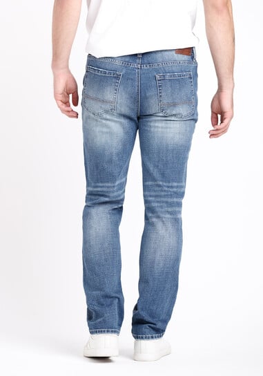 Men's Rip and Repair Slim Straight Jeans