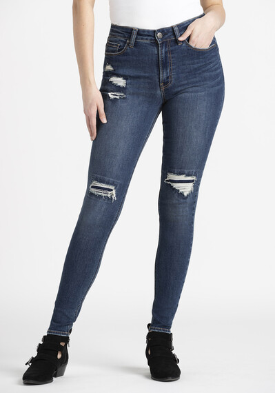 Women's  Rip & Repair High Rise Skinny Jeans Image 1