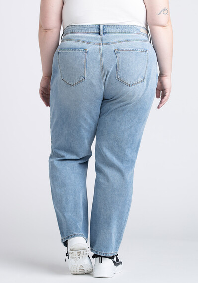 Women's Plus Size High Rise 90's Boyfriend Jeans Image 2