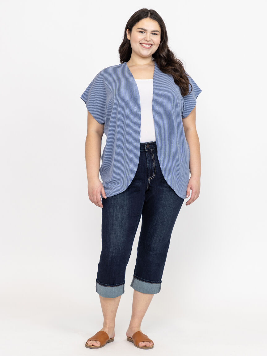 Women's Open Wavy Rib Cardigan