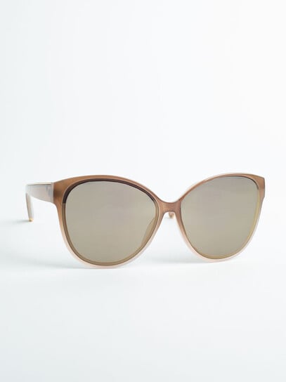Women's Tan Smoke Wayfarer Sunglasses