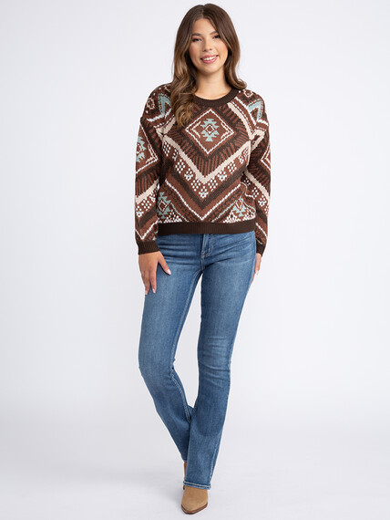 Women's Geometric Sweater Image 3