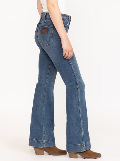 Women's Medium Wash Retro Premium Trouser Jeans Women's Medium Wash Retro Premium Trouser Jeans