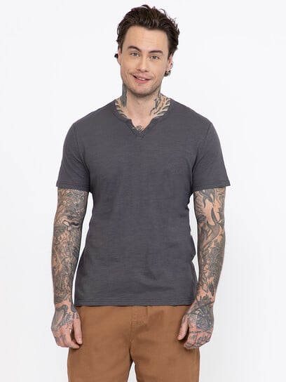 Men's Slub Notch Henley Tee Men's Slub Notch Henley Tee