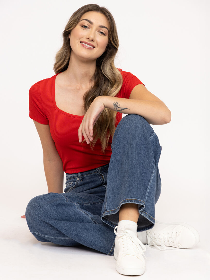 Women's Rib Sweetheart Tee