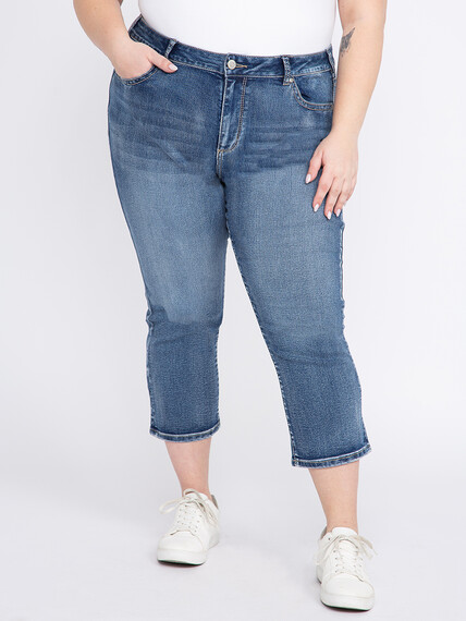 Women's Plus Heavy Stitch Jean Capri Image 2