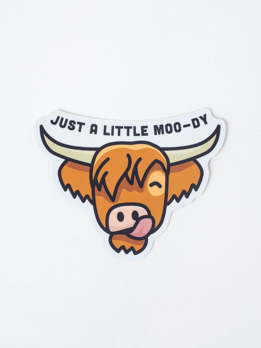 Moo-dy Sticker