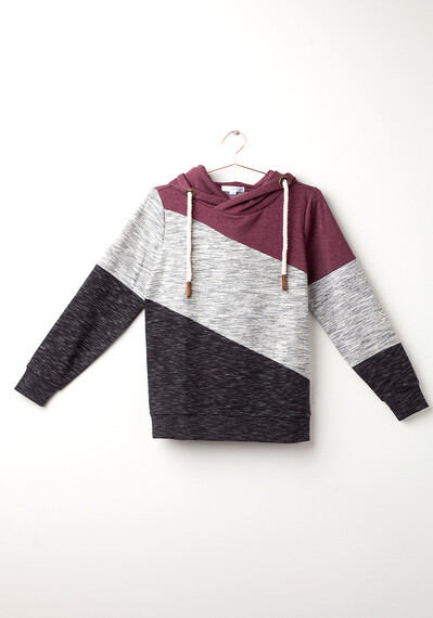 Women's Angled Colour Block Hoodie Image 5