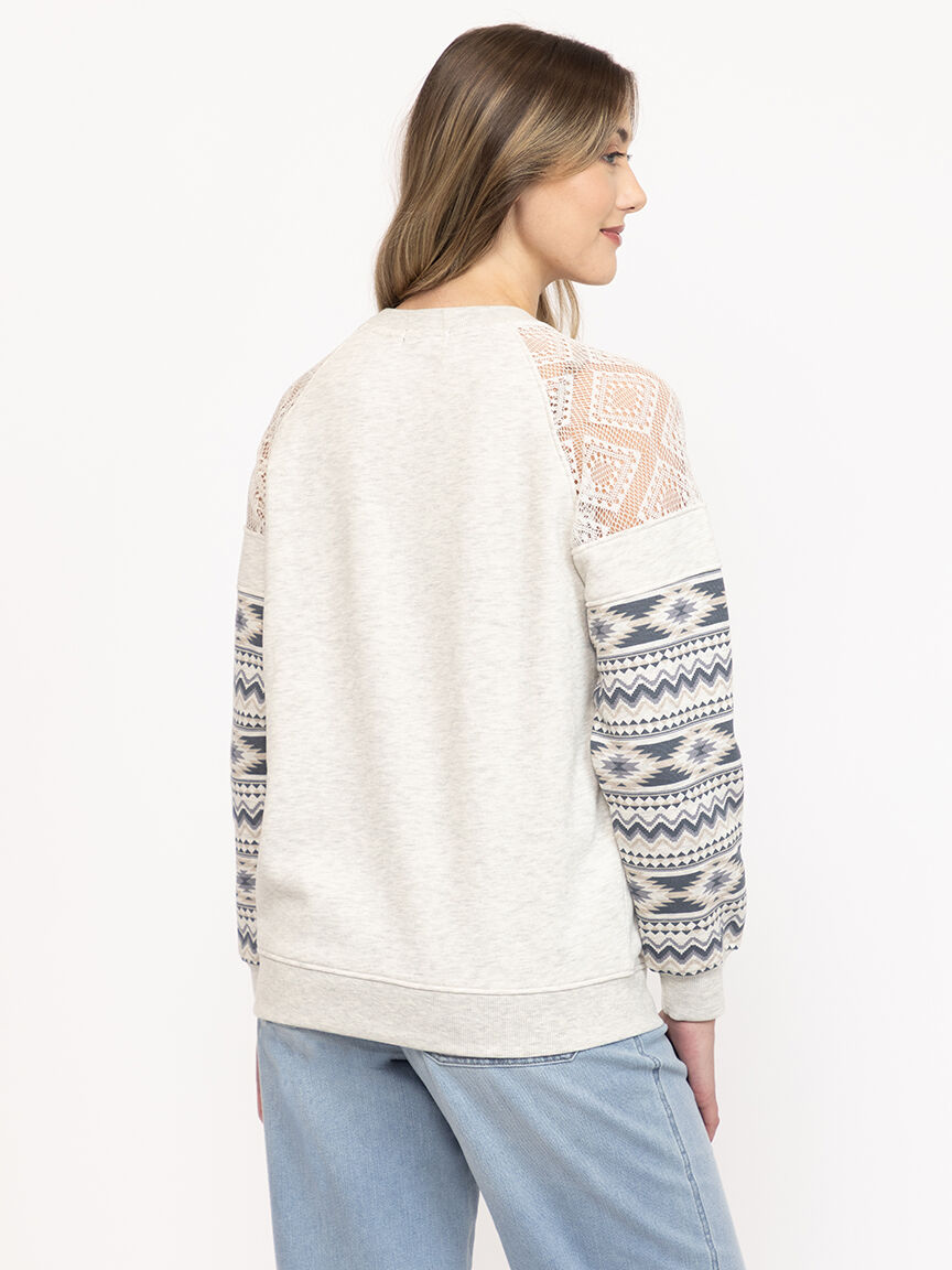 Women's Geo Sleeve Sweatshirt