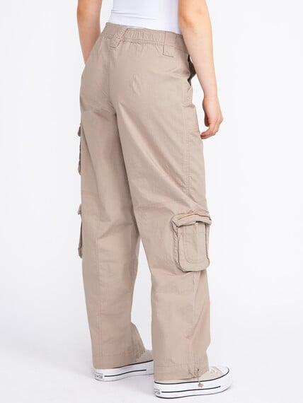 Women's 2 Button Poplin Loaded Cargo Pants Image 4