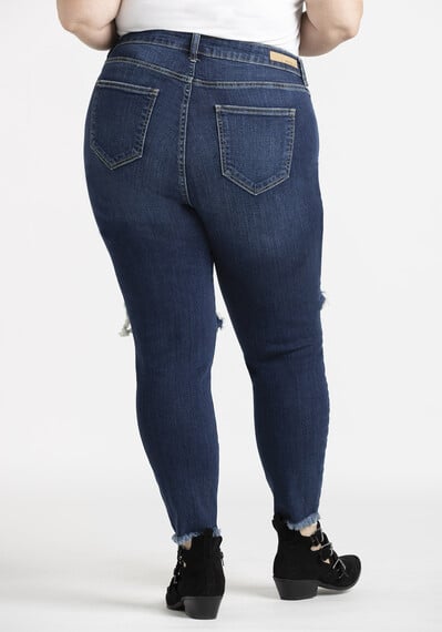 Women's Plus Knee Hole Crop Skinny Jeans Image 2
