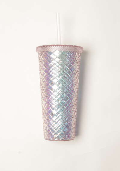 24 oz Diamond Cut Blush Tumbler 24 oz Diamond Cut Blush Tumbler Image 1