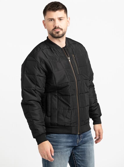 Men's Quilted Bomber Jacket Image 4