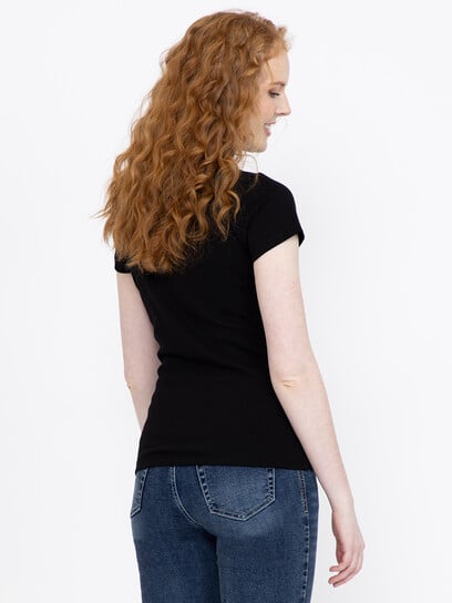 Women's Ribbed Crew Neck Tee Women's Ribbed Crew Neck Tee
